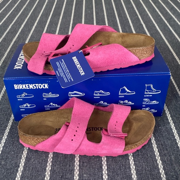 Birkenstock Shoes - Birkenstock Arizona womens Fuchsia tulip narrow fit US7 LB